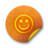 Orange sticker badges 109